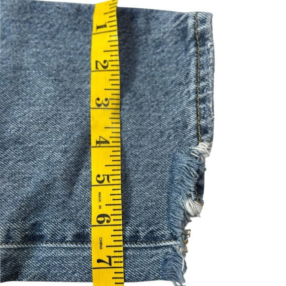 PacSun High Rise Straight Leg Denim Jeans Button Fly Distressed womens size 27 - Picture 12 of 15